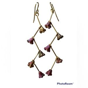 Galaxy Kinetic Atomic ZigZag Earrings Niobium Ear Wires